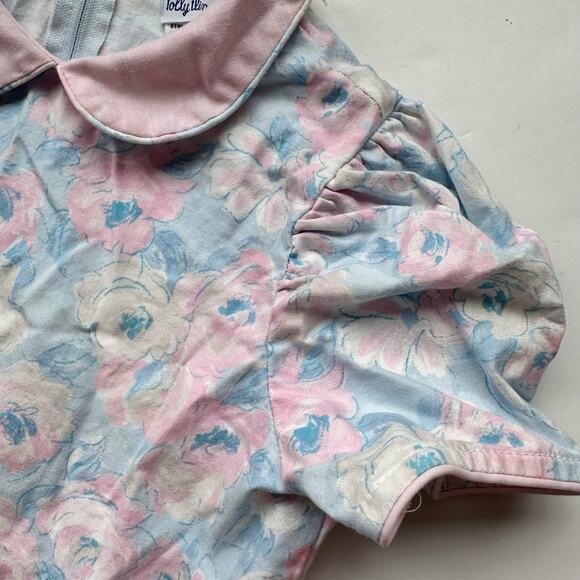 Vintage Polly Flinders Floral Pastel Dress - Size 6X - Picture 3 of 5